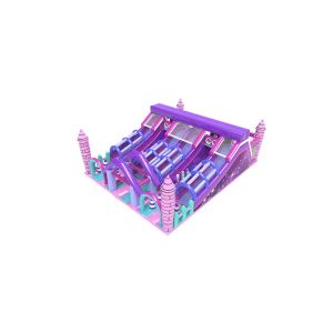 Purple Large Slide Children Fun Park Inflatable Playground