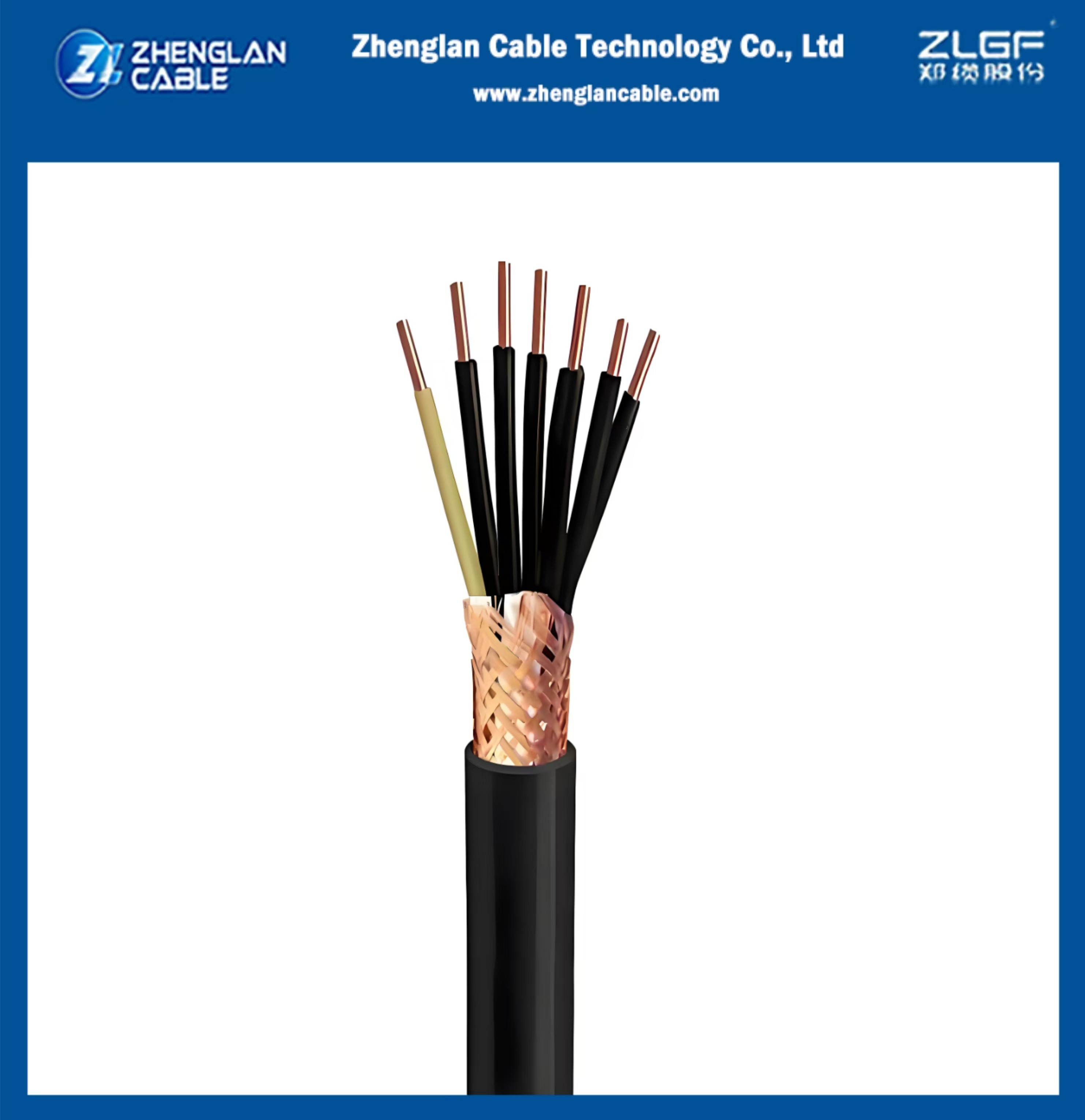 0.6/1KV CU/PVC/PVC 7x2.5 Sqmm Control Cable With Copper Wire Braided Shield IEC60502-1