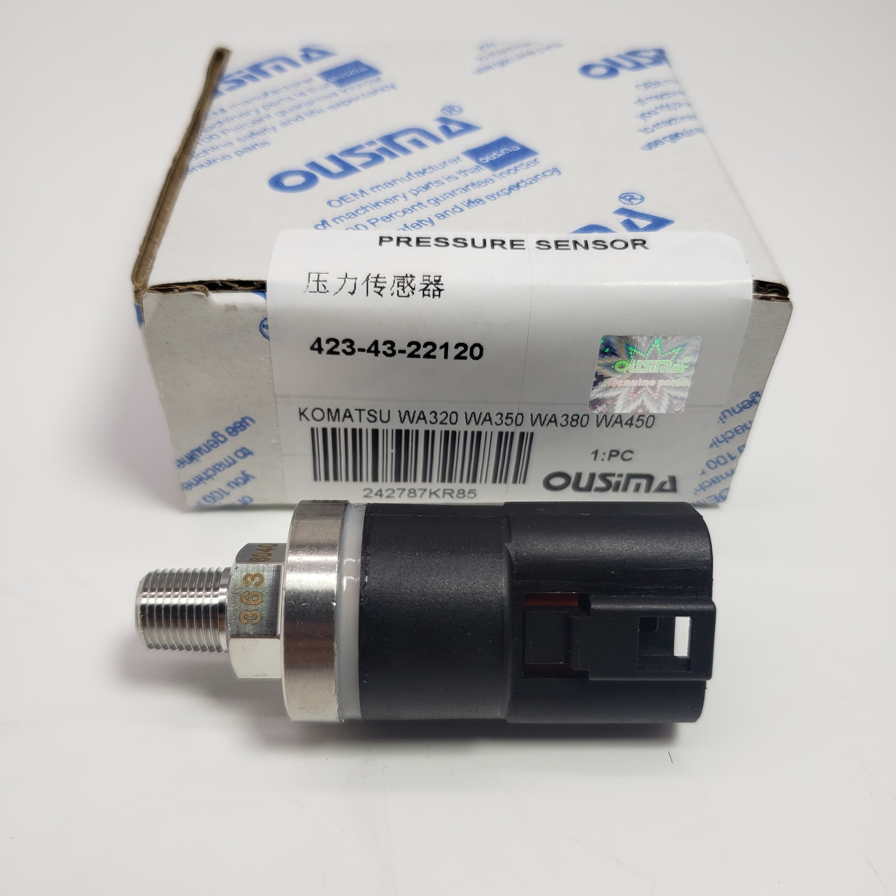 Pressure Sensor 423-43-22120 For Komatsu WA300 WA380 WA420 WA450