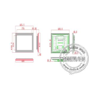 26" Real Color Wall Mount LCD Display Screen for Advertising , 1366x 768