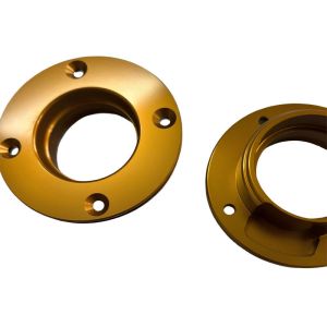 Customized Size Aluminum CNC Turning Parts with Gold Oxidation Surface Treatment