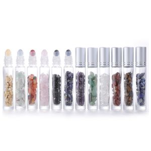 5ml Roll On Natural With Glass Bottle Aluminum Cap Gemstone Roller Bottle