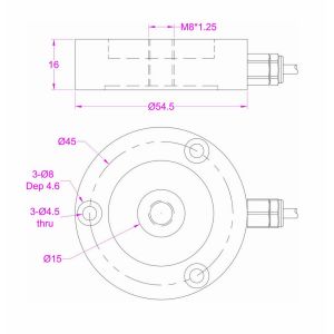 Low Height Compression Force Transducer 500N 1KN 2KN 3KN Pancake Loadcell