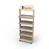 Buy cheap Flexible Point Of Sales Displays Stores Wooden Wine Display Rack With Wheels from wholesalers