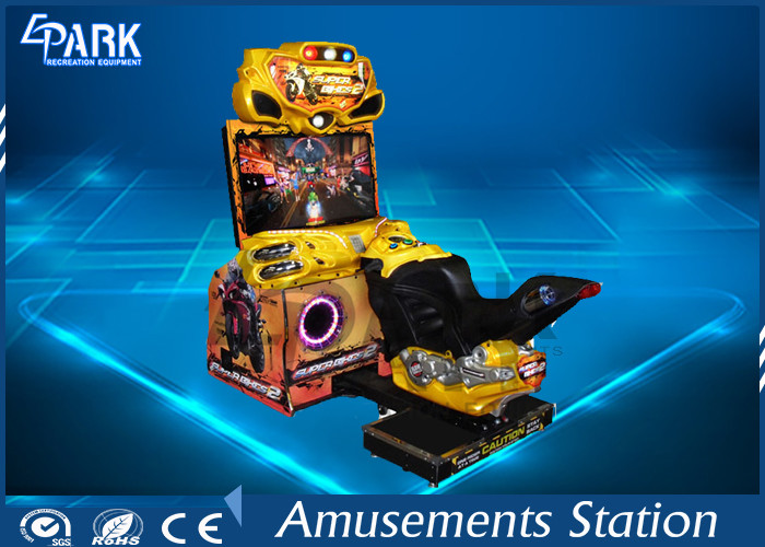 Coin - Operated Arcade Motorbike Racing Game Machine FF Motor Simulator
