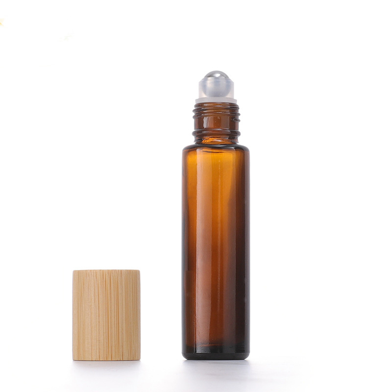 5ml 10ml 15ml Bamboo Wooden Glass Roller Ball Deodorant Bottle for Essential Oil Roll on Perfume without Reed Diffuser