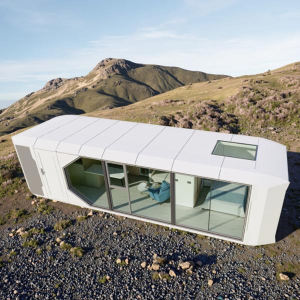 Aluminum Hollow Tempered Glass Doors And Windows Space Capsule House Fast