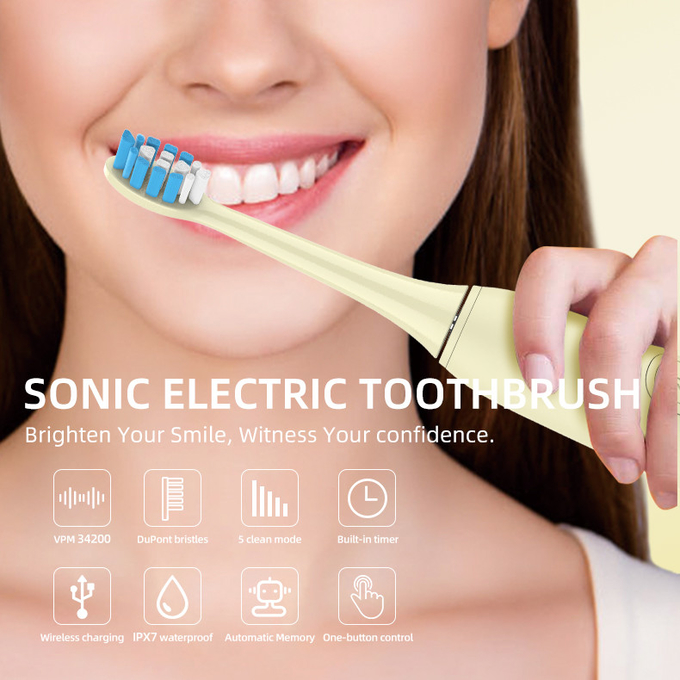 5 Modes Oral Care Electric Toothbrush Dupont Bristle Waterproof Sonic Toothbrush