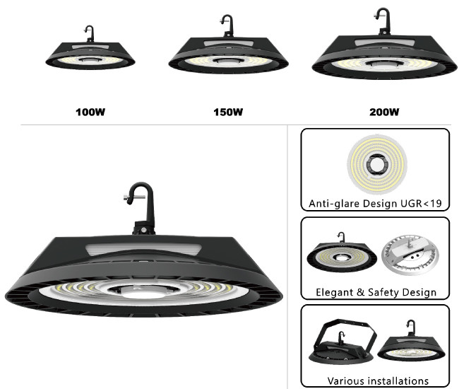 5 Years Warranty LED Warehouse Light 200W 145LPW Integrated Cooling Design