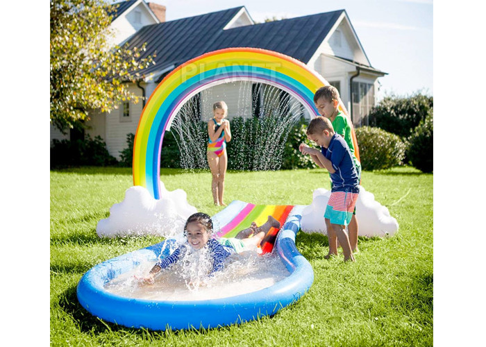 Home Backyard Waves Inflatable Rainbow Arch Sprinkler For Kids