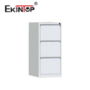  White Steel Lockable 3 Drawer Filing Cabinet Rustproof Waterproof For Office Manufactures