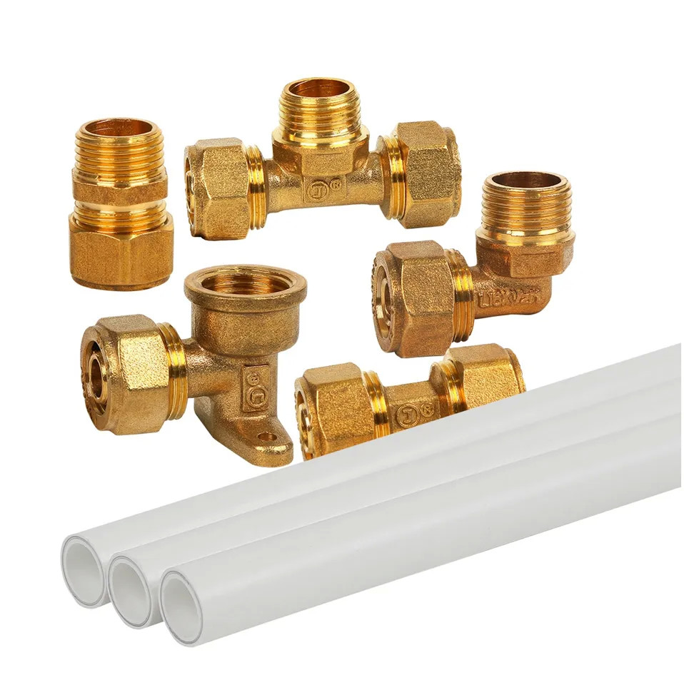 Threaded Connection Brass And Other Tees With Threaded Connection Teeth Inner And Outer Wires To Extend Copper Tees