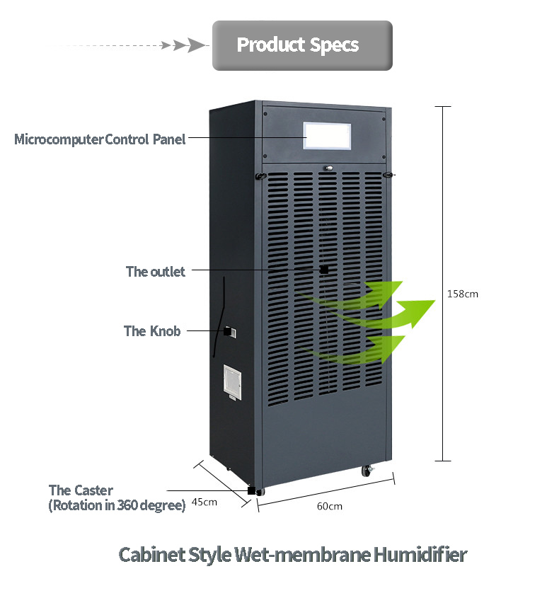 Cabinet type Air Conditioning Wet Film Humidifie  industrial humidifier commercial use room fog clean air humidifier