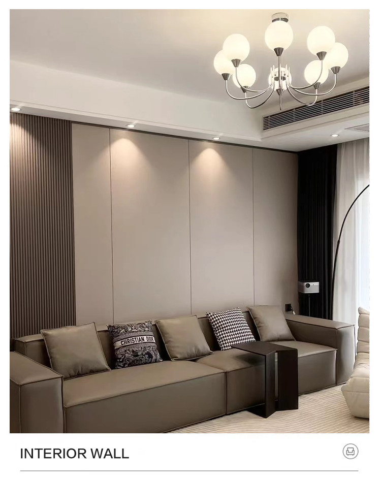 PVC Bamboo Charcoal Wall Board Fabric Wall Panel 1220*2440*5mm