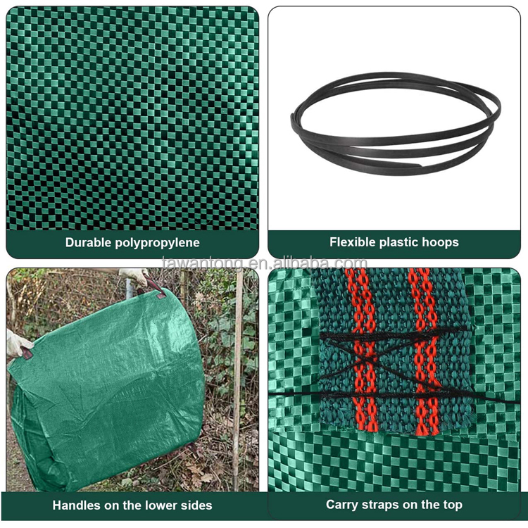 Collapsible Garden Waste Bags Heavy Duty Waste Lawn Pool Yard Leaf Bag Season Winter