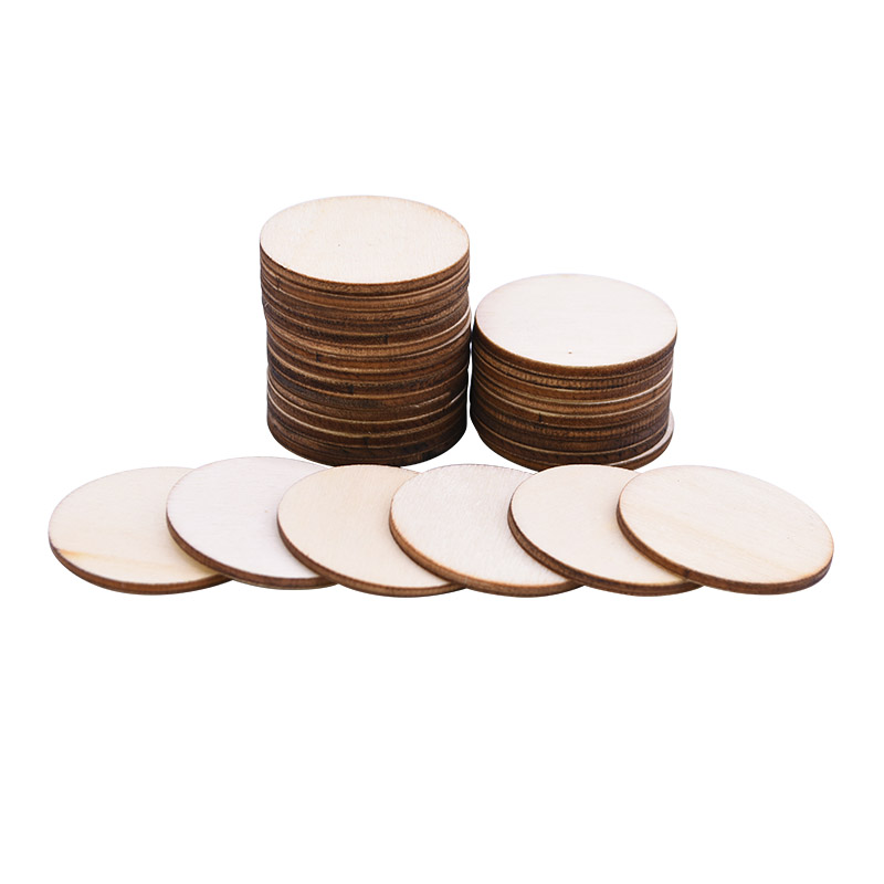 Blank Painting 10cm Unfinished Wood Crafts Pine Wood Discs