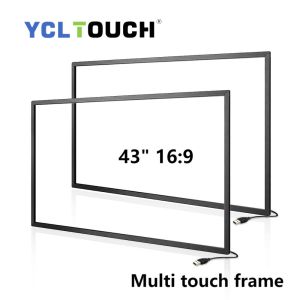 YCLTOUCH 43 inch infrared multi touch screen frame with 20 touch points