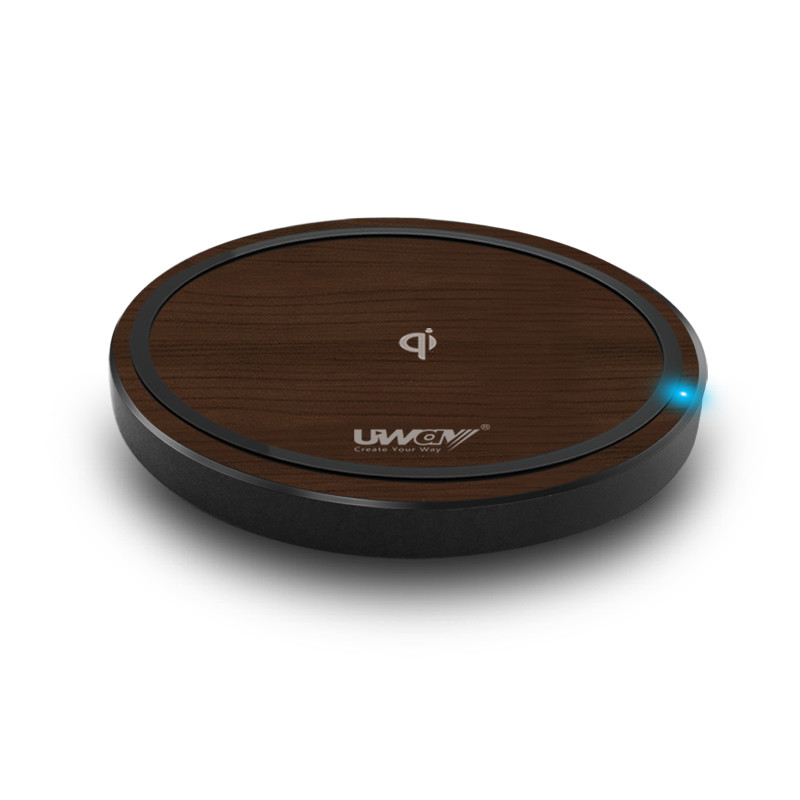 S Style Wood Qi Wireless Charging Pad 10W Fast Charge