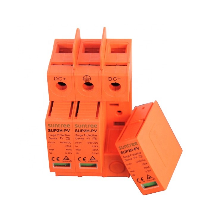  SUP2H1-PV Solar PV 3Pole 1000V DC Surge Protector Manufactures