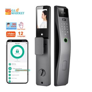 China Glomarket 3d Face Recognition Smart Door Lock Tuya Real Time Video Intercom Wifi Intelligent Door Lock With Palm Print on sale China Glomarket 3d Face Recognition Smart Door Lock Tuya Real Time Video Intercom Wifi Intelligent Door Lock With Palm Print on sale