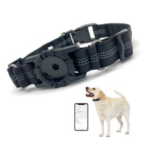 Pet Tracking Collar Nylon Air Tag Dog Collar Holder For Tracking GPS