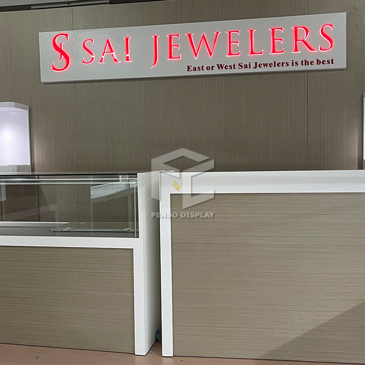 Electroplated Jewellery Shop Furniture Lockable Jewellery Display Cabinet