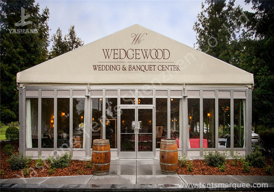 Outdoor Wine Parties / Wedding Decoration Tent 15m With Wood Floor