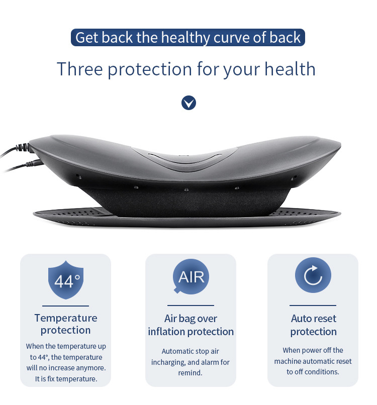 Vibrating Lumbar Lower Back Pain Massager Adjustable Heating 240V