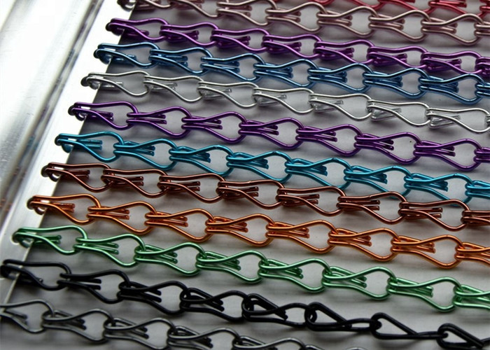 2mm Hook Link Type Metal Mesh Drapery Window Door Fly Curtain
