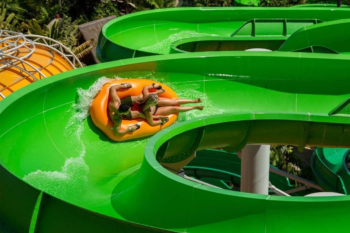 8m Width Water Park Slide Trade Commercial Fiberglass Slides For Private Pools