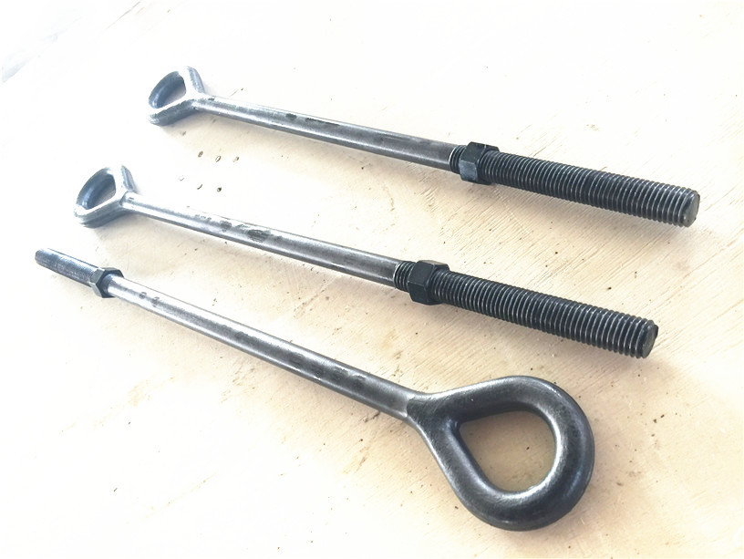 Helical Earth Anchors / Thimble Eye Bolt Oval Eye Bolt 5/8" Diameter 500 Mm Length
