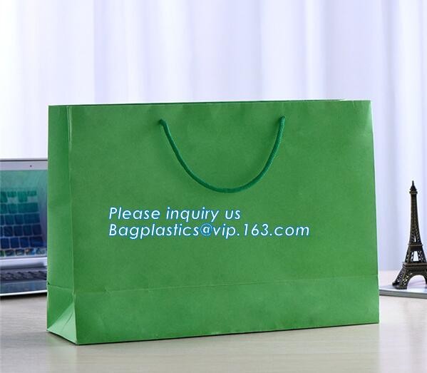 Luxury paper bags with handles Different Sizes,250gsm art paper shopping carrier bag custom printing with handle rope