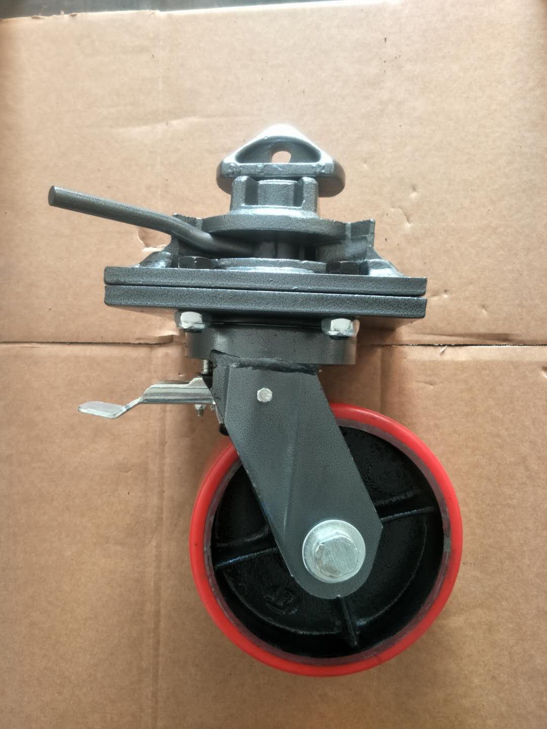 Tare Weight 26kg Heavy Duty Portable ISO Shipping Container Caster Wheels for Dynamic Load and Lockable Swivel Castor