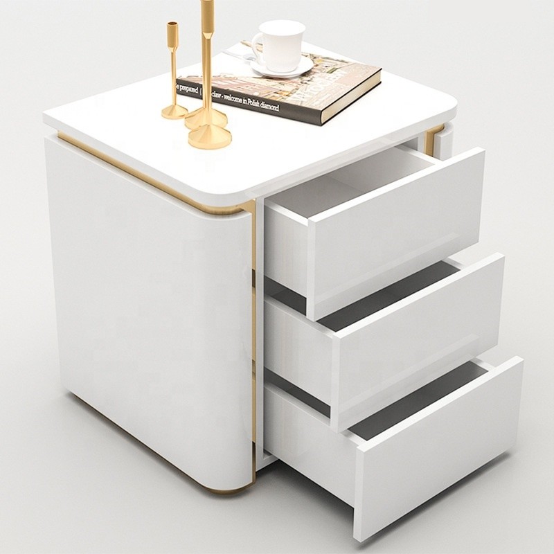 Solid Wood Light Luxury Hotel Bedside Table