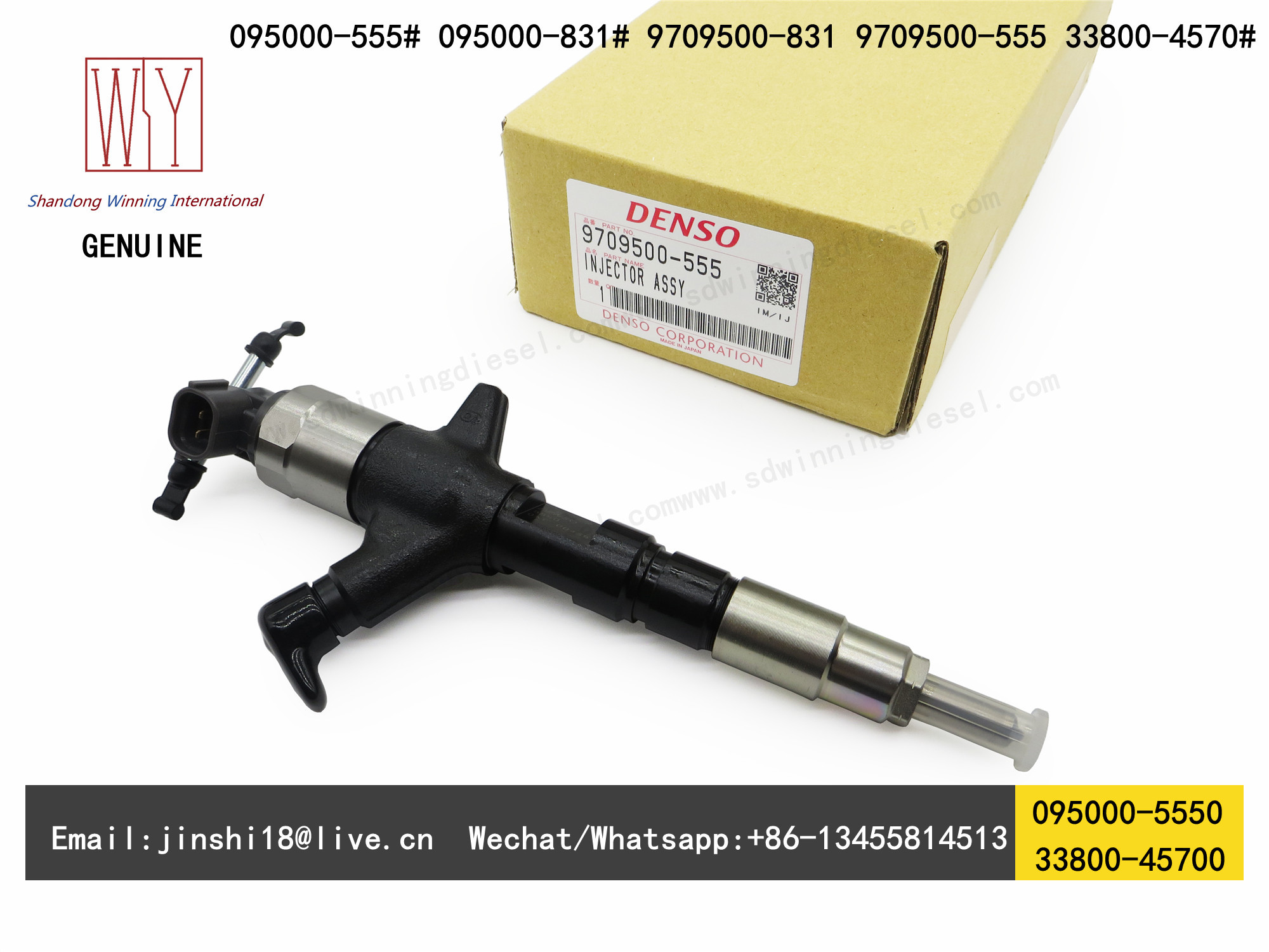 DENSO GENUINE AND BRAND NEW DIESEL FUEL INJECTOR 095000-5550, 33800-45700, 095000-8310 FOR HYUNDAI MIGHTY COUNTY HD78 3.
