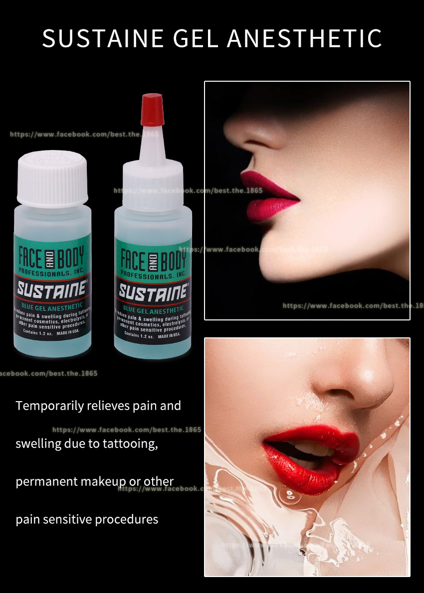 Anesthetic Sustaine Tattoo Numbing Gel Stable Green Color Anti Allergy