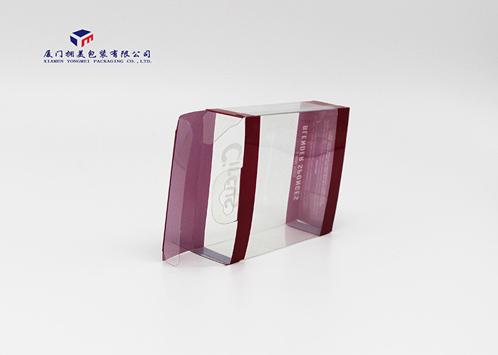 Clear Hard Plastic Box Offset Printing 0.3MM Thickness PET Plastic Box With Hang Hole