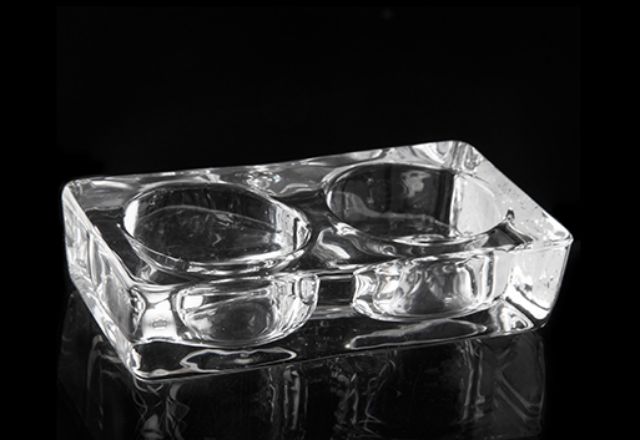 Factory Direct Transparent Glass Candle Holder with Tealight Set for party wedding decoration