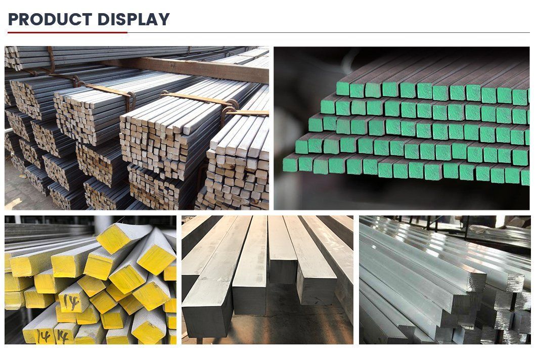 Custormized Steel Square Bar Hot Rolled/Cold Drawn AISI ASTM 1018 1020 1045 1040 1025 1065 Carbon Steel Bar with Powerful Factory