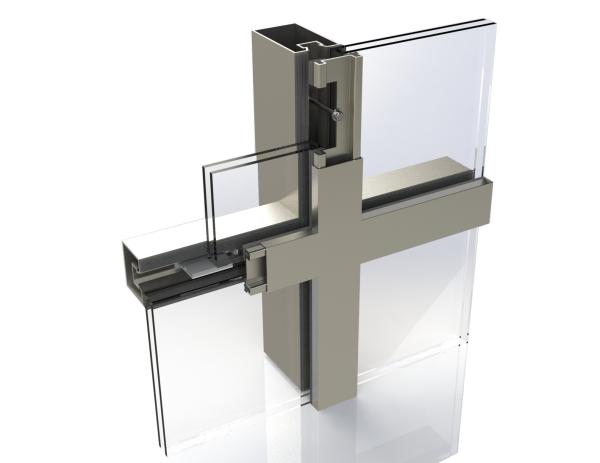 High Strength Steel Curtain Wall Thermal Insulation Fire Rated Curtain Wall
