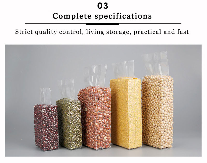 Clear Plastic Vac Pack Bags Food Vacuum Packing Pouch Rice Brick Bags GRS BRC