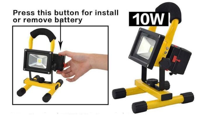 Portable Rechargeable Waterproof LED Flood Lights 10W 20W 30W 50W For Outside