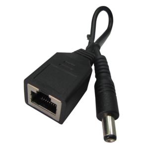  Custom Black RJ45 Extension Cable DC plug For RJ45 Female Adapter Manufactures