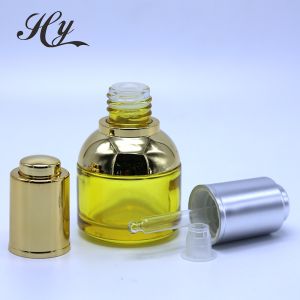 UV Plating Cap Boston Dropper Bottles 5ml 15ml Leak Proof