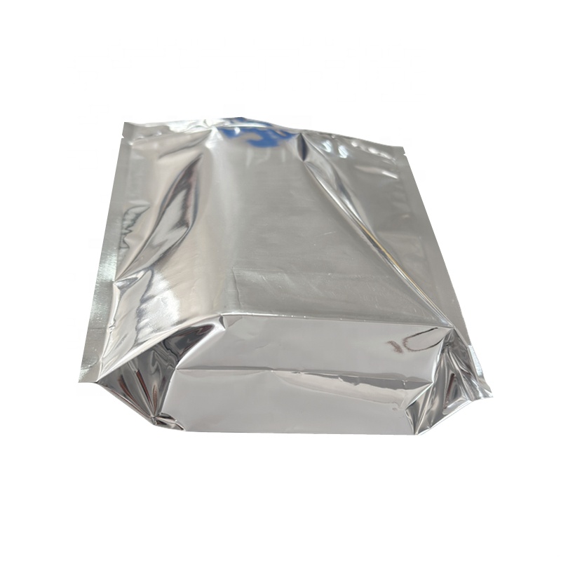 Plastic Silver Aluminum Foil Stand Up Zipper Pouch Bags Packaging Customized Size