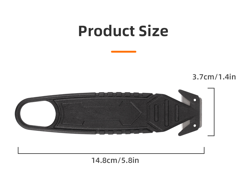 Plastic Handle Material Safely Compact 15g Box Carton Opener Cutter with Hidden Blade