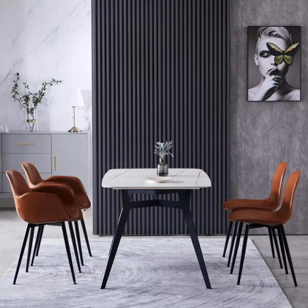Dirt Resistant High End Kitchen Leather Chair Leather Cushion Dining Chair