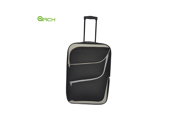 Polyester 20" 3 Piece Expandable Cabin Luggage Set With 2 Front Pockets
