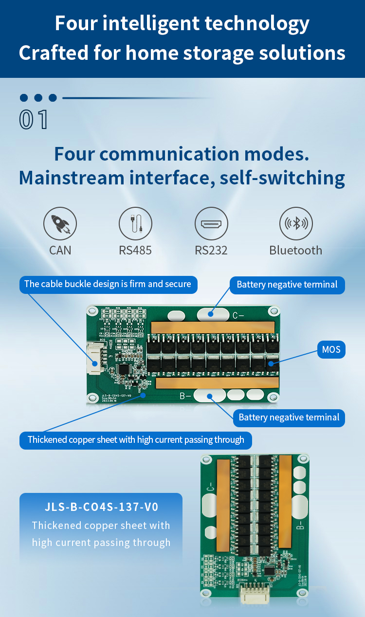 KLS 3.7v Li-Ion 13s 48v Battery Protection Board Bms 80a - 200a 18650 Pcm With Switch