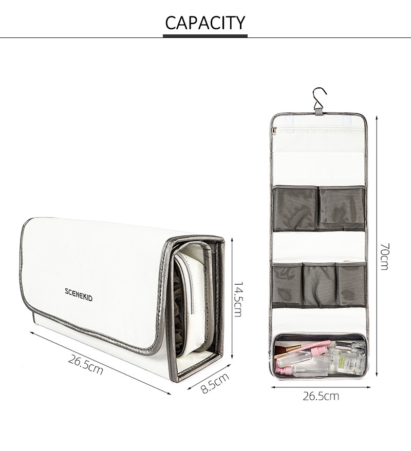 Dupont Tyvek Travel Hanging Toiletry Bag For Bathroom